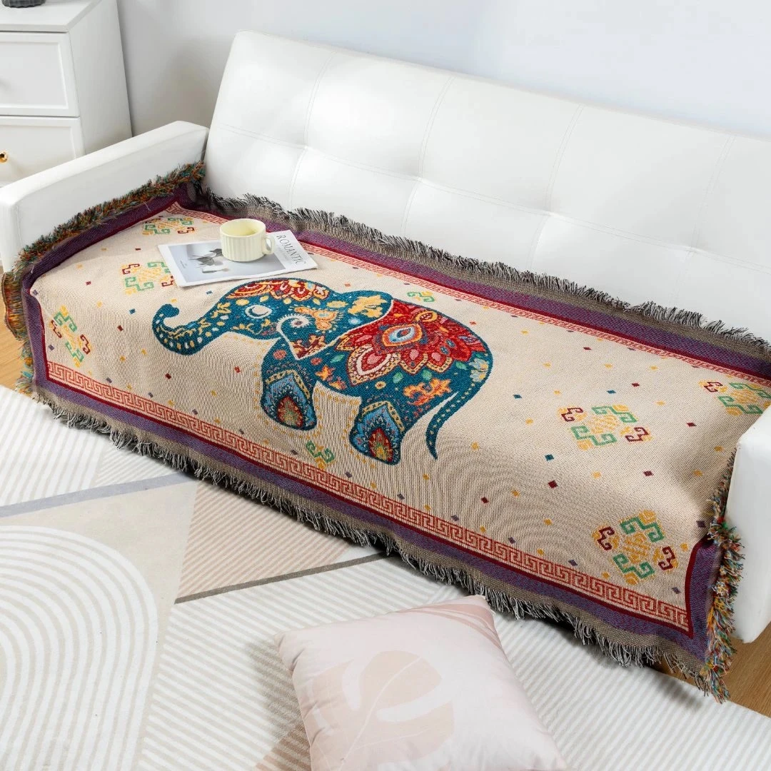 富贵象85*180cm汉麻加密加厚沙发巾沙发垫