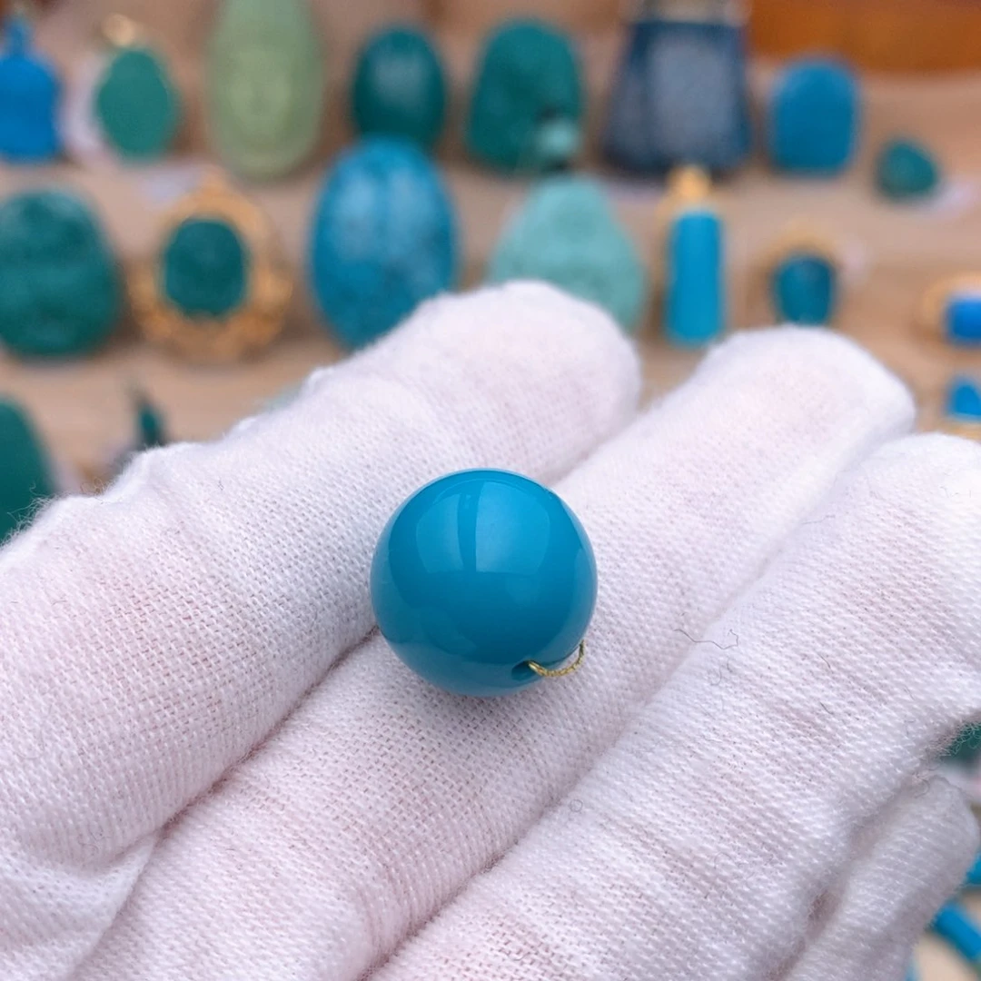 未镶嵌绿松石珠子