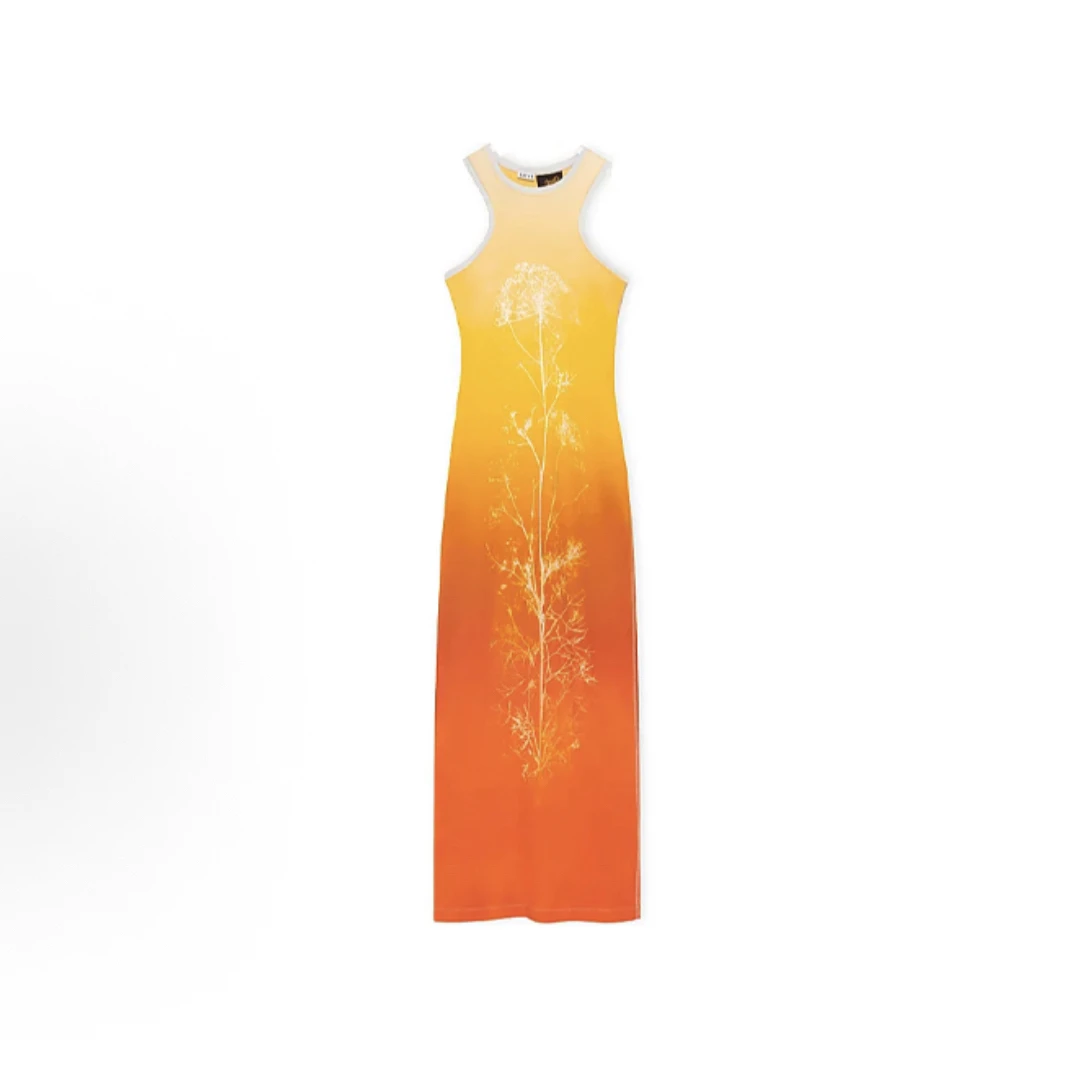 99新 LOEWE/罗意威 HZ全新带吊罗意威 茴香印花无袖连衣 裙 h722