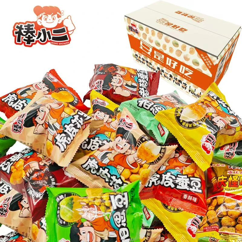 “棒小二”豆是好吃,零食装大礼盒，满满一大箱