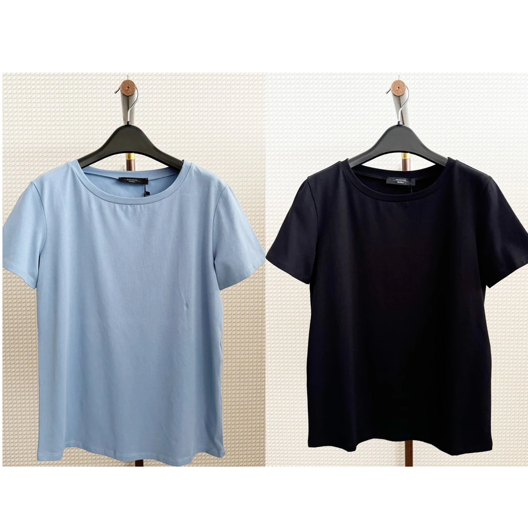 未使用 MaxMara 国现  MULTIB百搭简约纯色棉质T恤 TX0033/TX0008