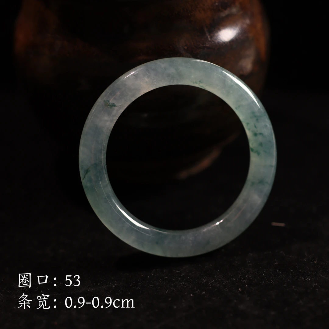 6-32 手镯 冰种翡翠手镯53圈 天然a货  010290023