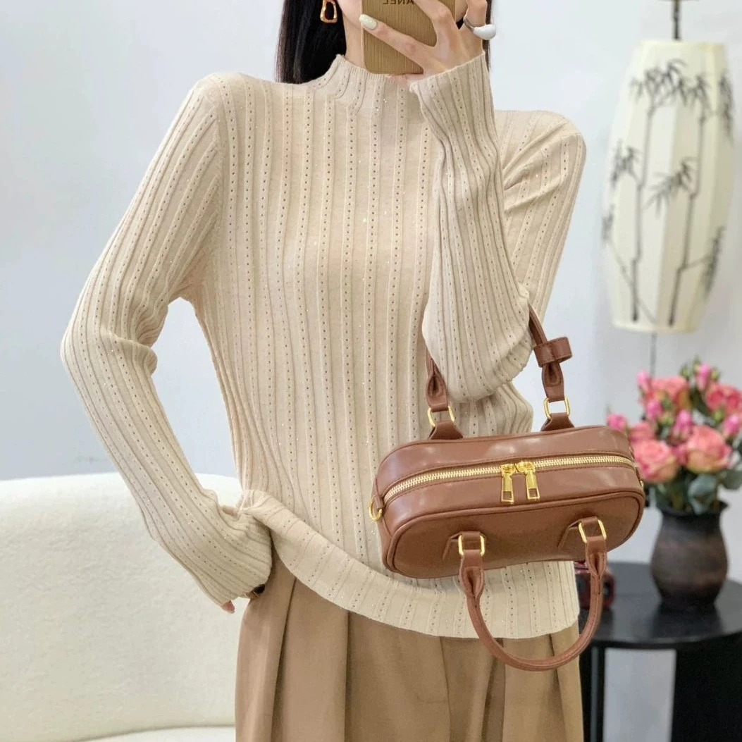 E7552亮闪气质修身显瘦高级感针织衫