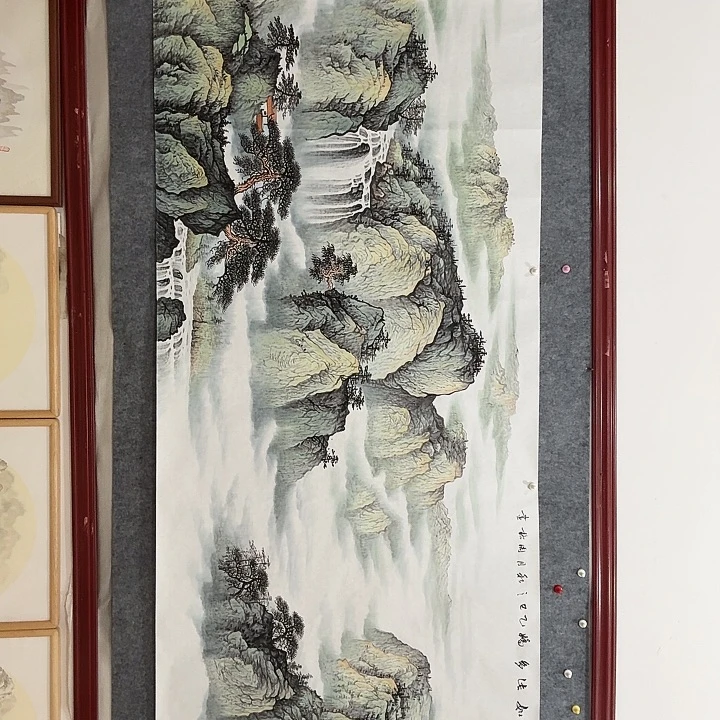 国画手绘国画江山如此多娇
