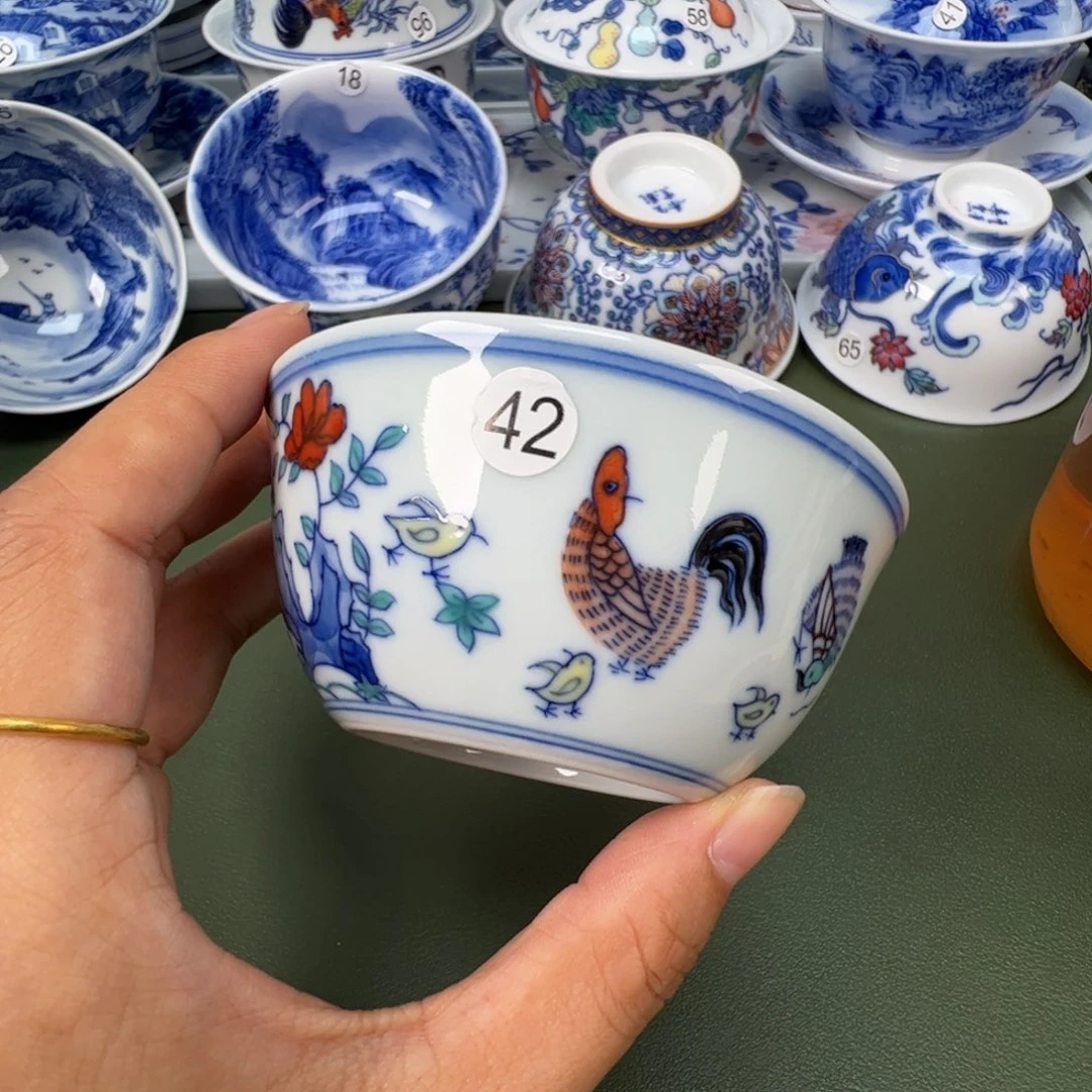 陶瓷景德镇纯手工纯手绘茶具木木42
