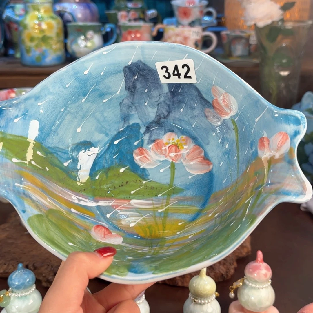 晚****享景德镇手绘高温釉下彩陶瓷茶具