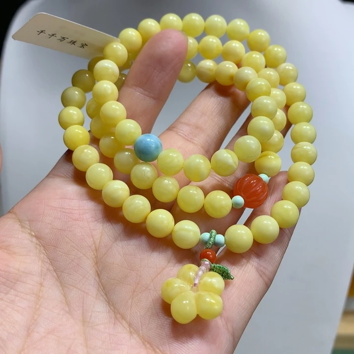 蜜蜡颈饰未镶嵌7.6mm