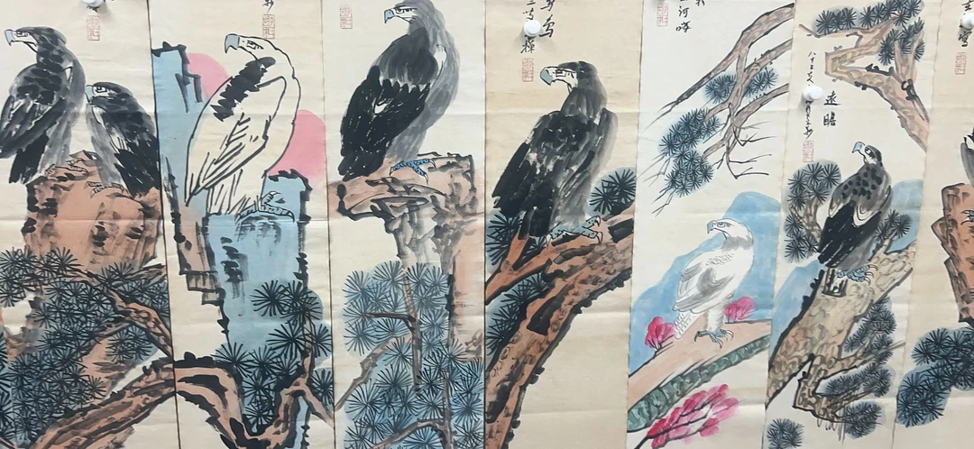 【绘溪】精品十二条屏装饰画通用链接