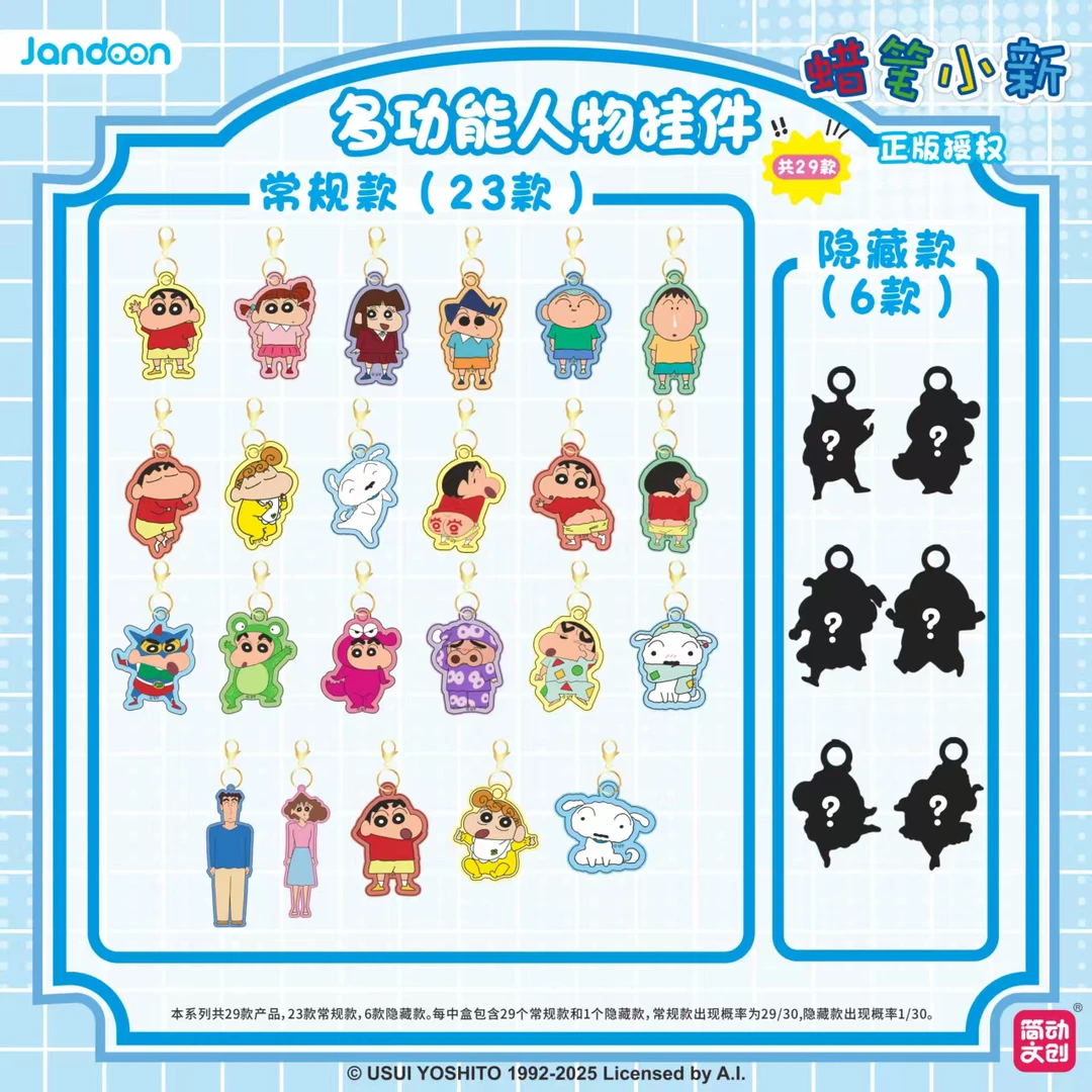 简动文创蜡笔小新人物标签挂件盲袋