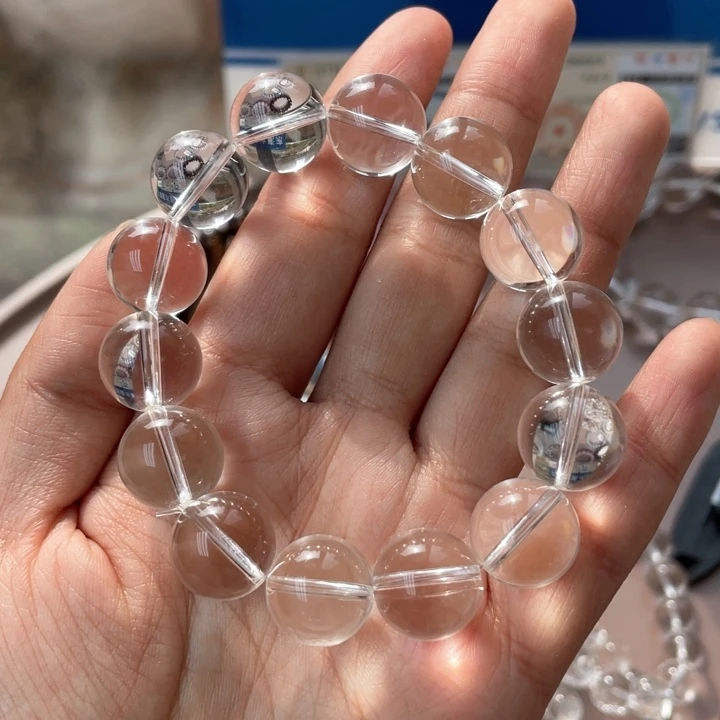 水晶手串未镶嵌纯净体白水晶双A