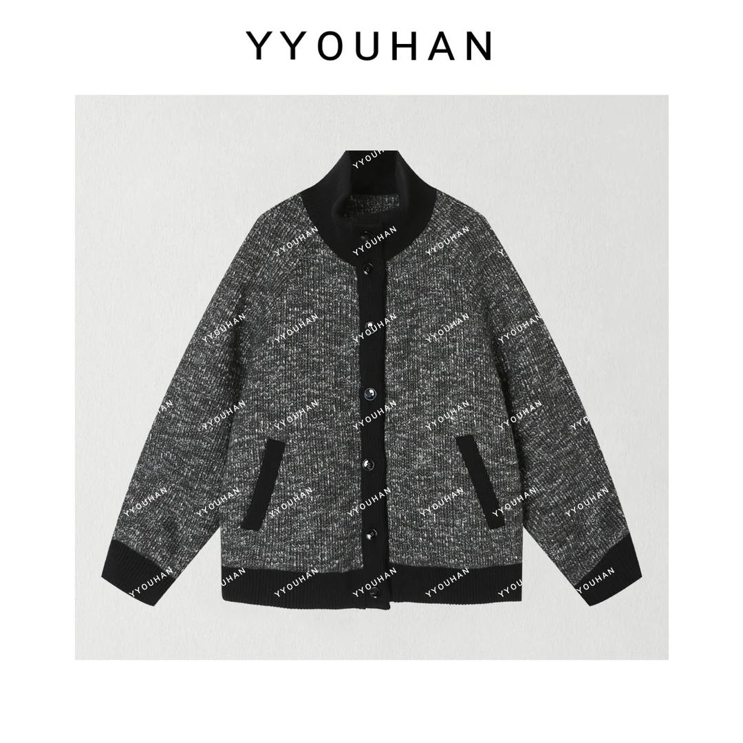 YYOUHAN 2025秋冬【屋上月白】宽松休闲百搭外套羊毛外套 2509C6219