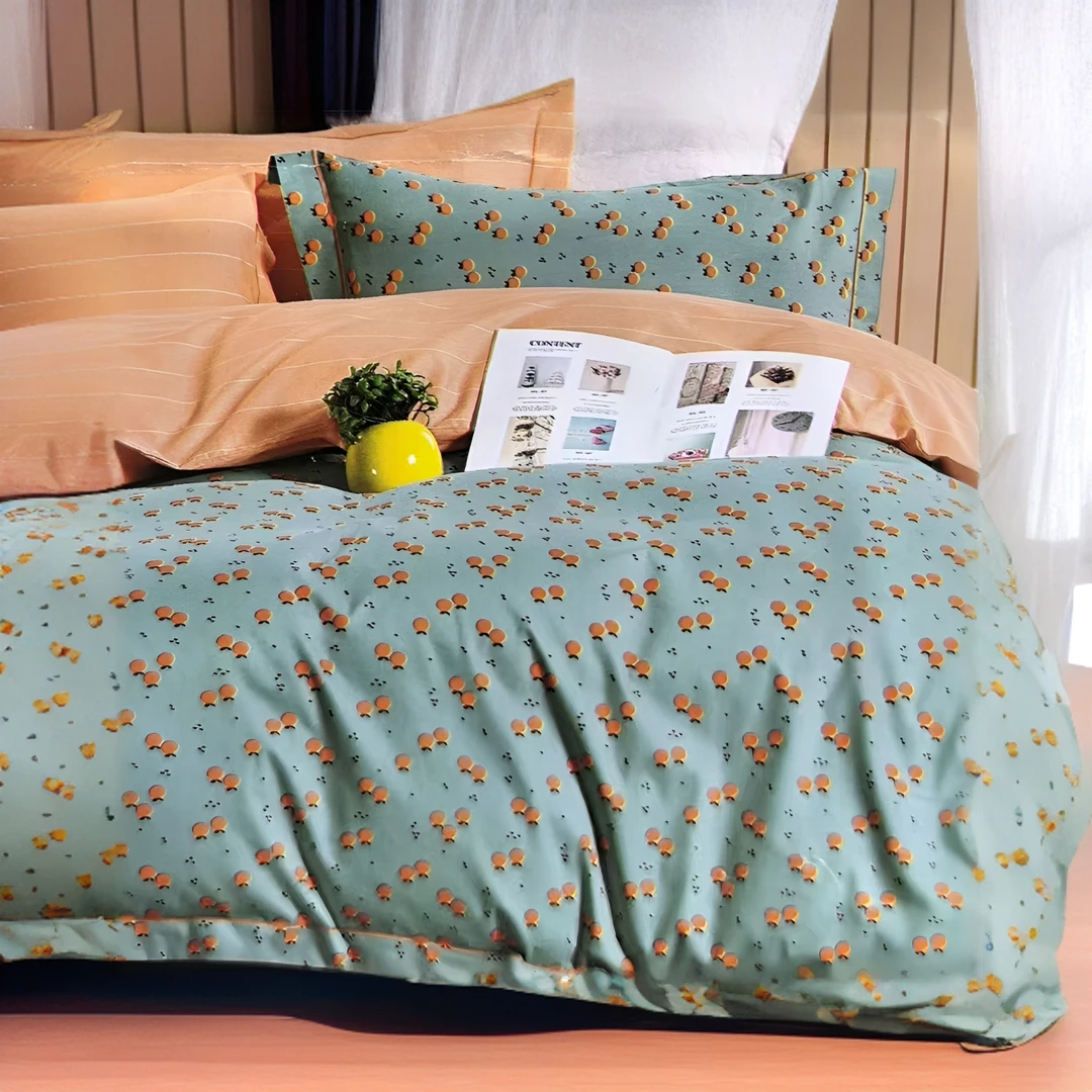 斜纹精梳棉加密加厚双人被套2*2.3   印花棉被罩   碎花 小清新