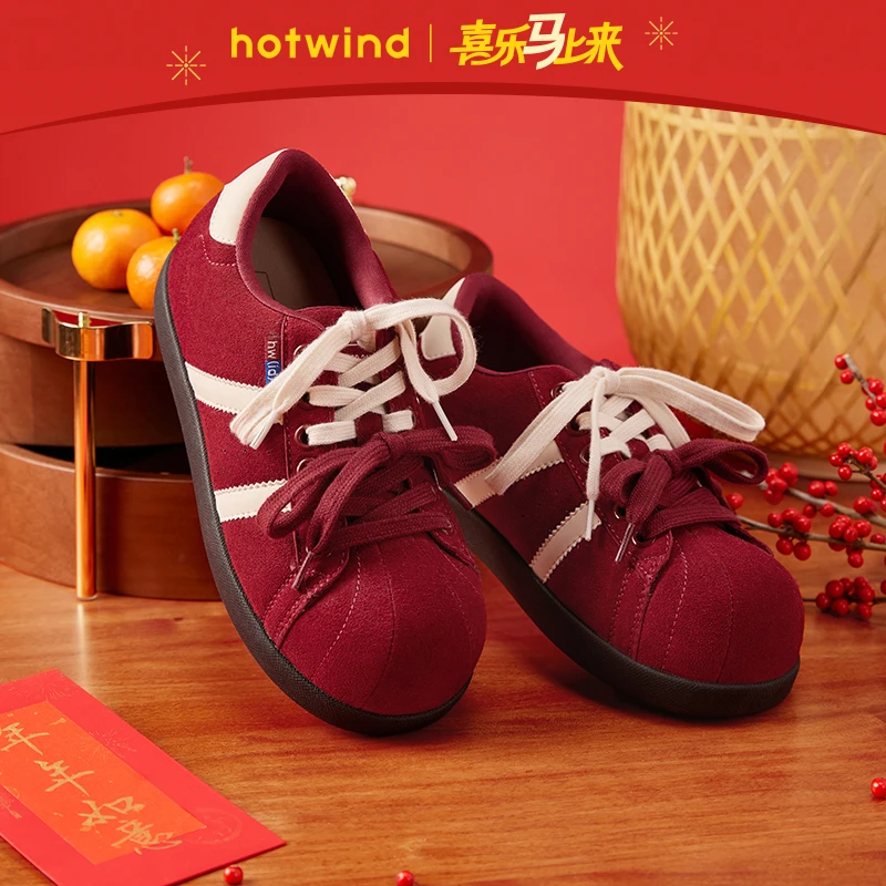 热风2026年春季新款女士时尚休闲鞋H14W26106