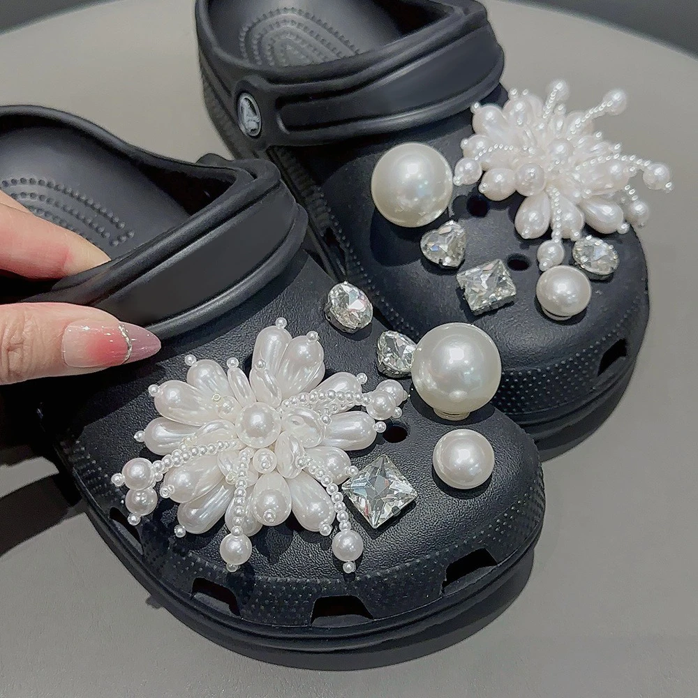 适配洞洞鞋鞋花配饰鞋扣新款配件蝴蝶结高级感DIY