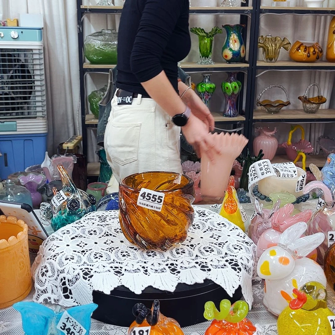 4555 家悦美居琉璃花瓶摆件