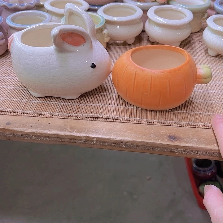 红陶陶瓷花盆当场满12包邮