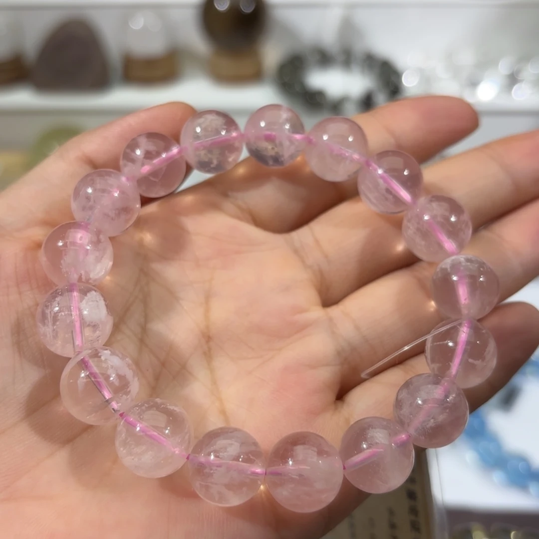 水晶手链未镶嵌粉雪花