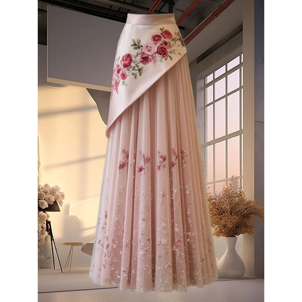 漂亮洋气超仙法式复古裙子2025春秋新款设计感小众时尚收腰半身裙