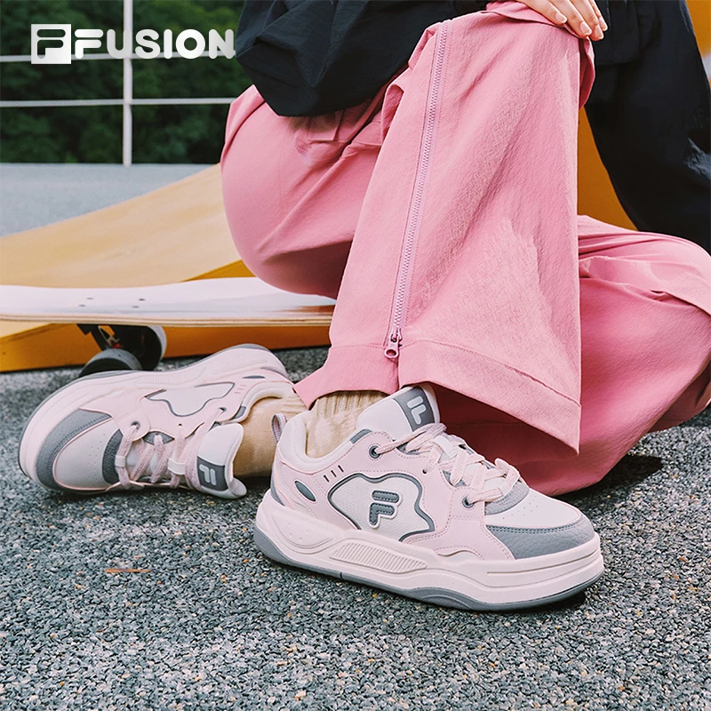 FILA FUSION斐乐潮牌女鞋BANK II板鞋2025新款轻便情侣运动鞋男鞋