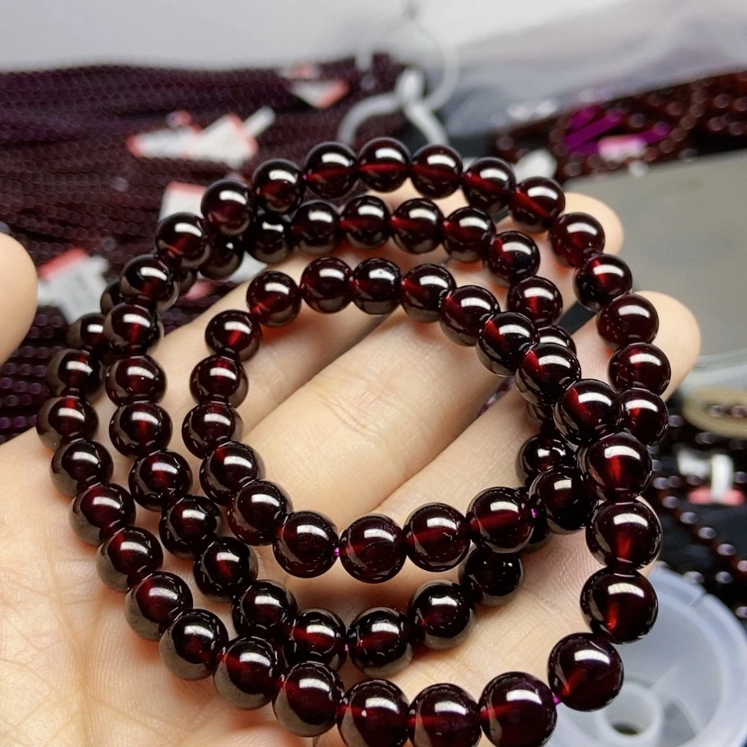 【闪购商品】石榴石手链未镶嵌8毫米