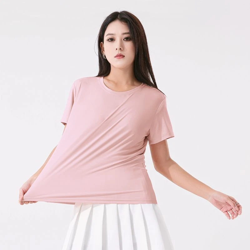 休闲短袖女士多彩透气短袖T恤跑步夏季性感风山系速干圆领短袖