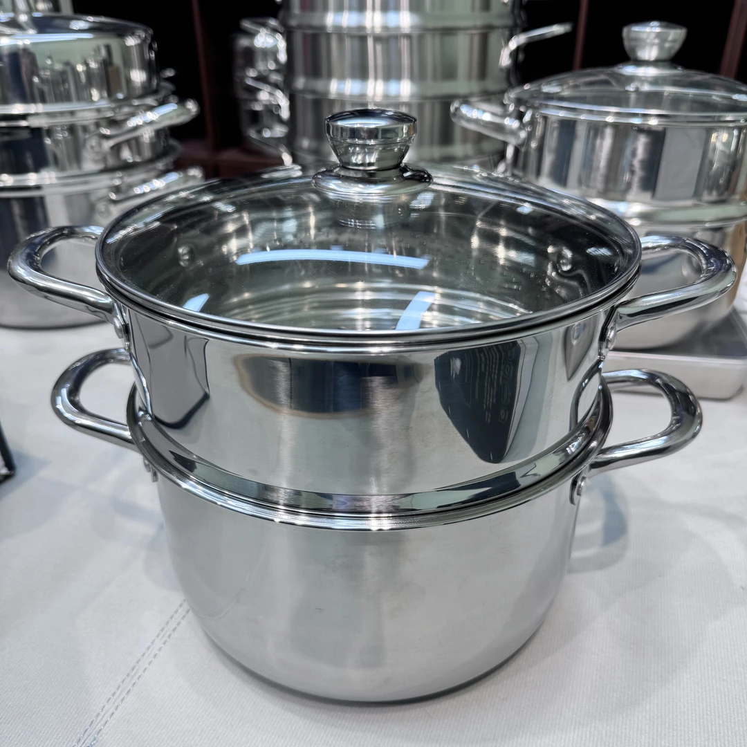 不锈钢24CM双层蒸锅多功能蒸煮锅炖汤蒸包子厨房多功能电磁炉通用