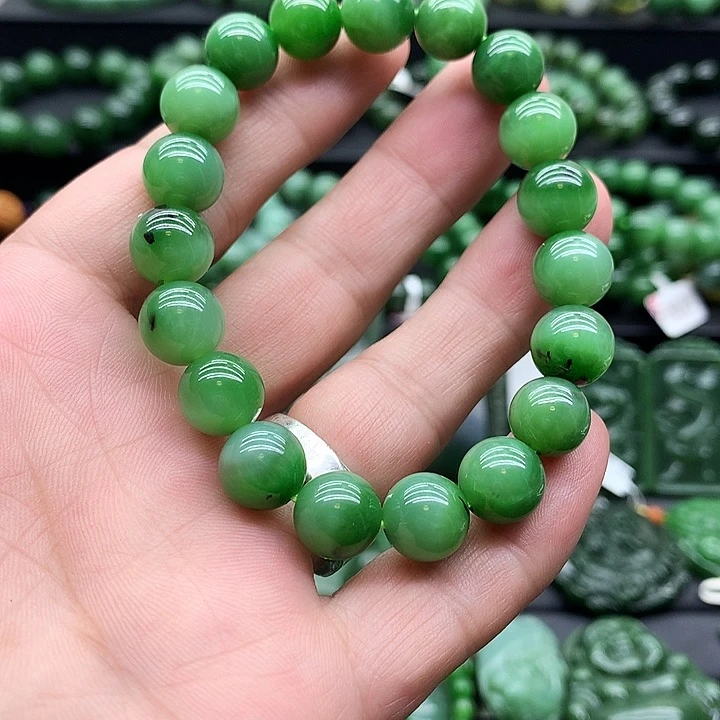 手链未镶嵌和田玉（碧玉）