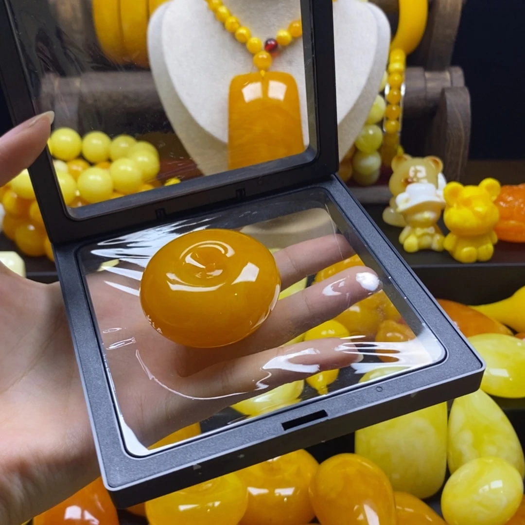 花***️非金属全品无暇老蜜平安扣