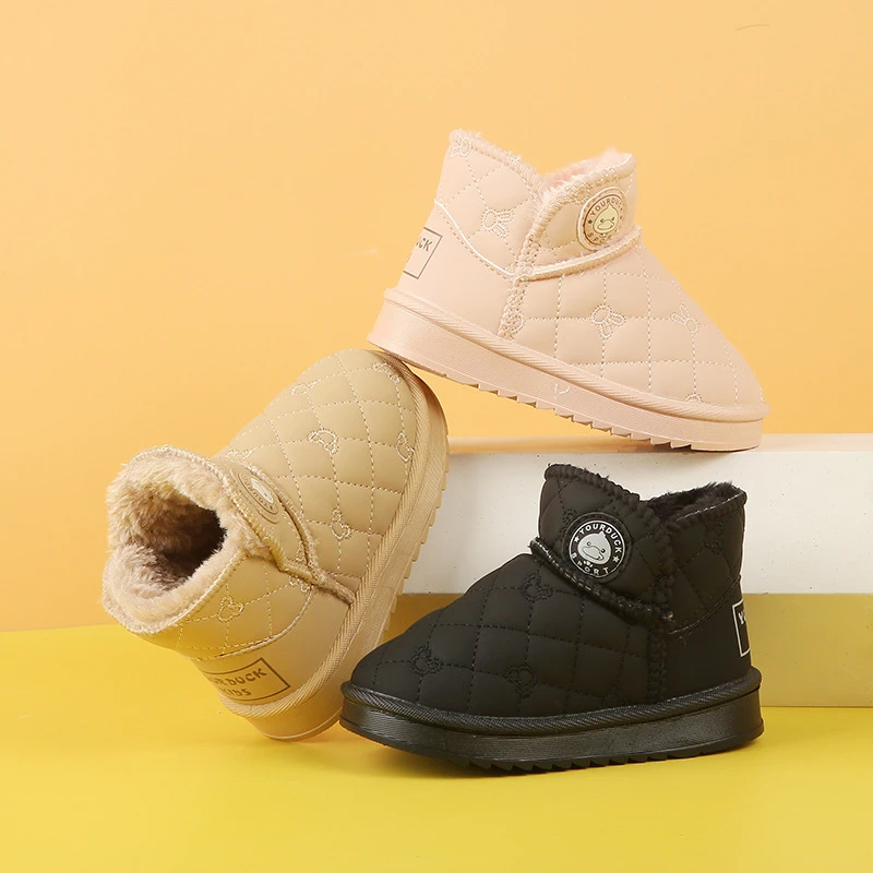 婴儿鞋软底雪地靴秋冬季不掉0-12-14个月男女宝宝加绒保暖软底鞋