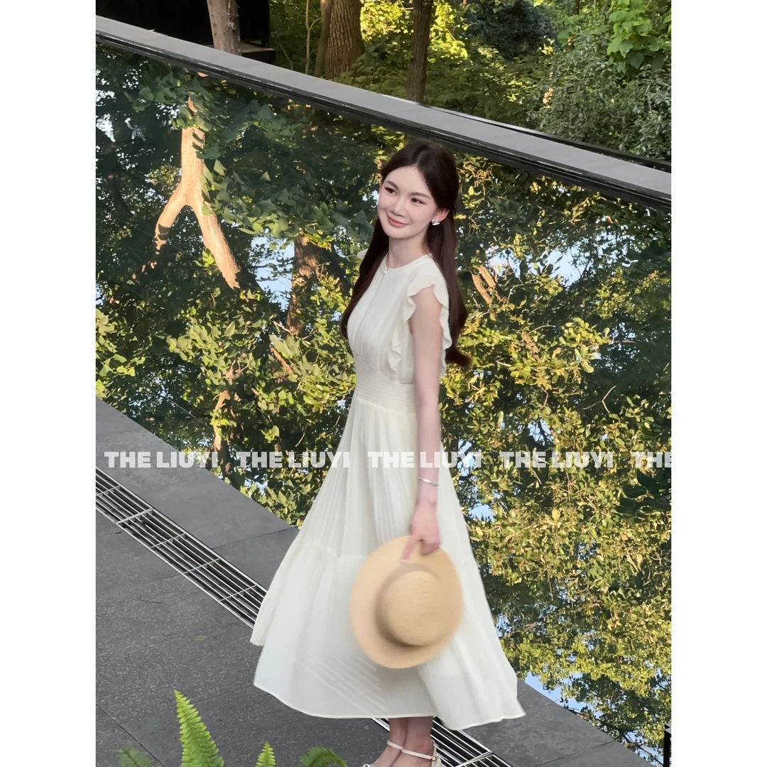 【LIUYI】夏梦~夏季精致法式重工气质连衣裙57051