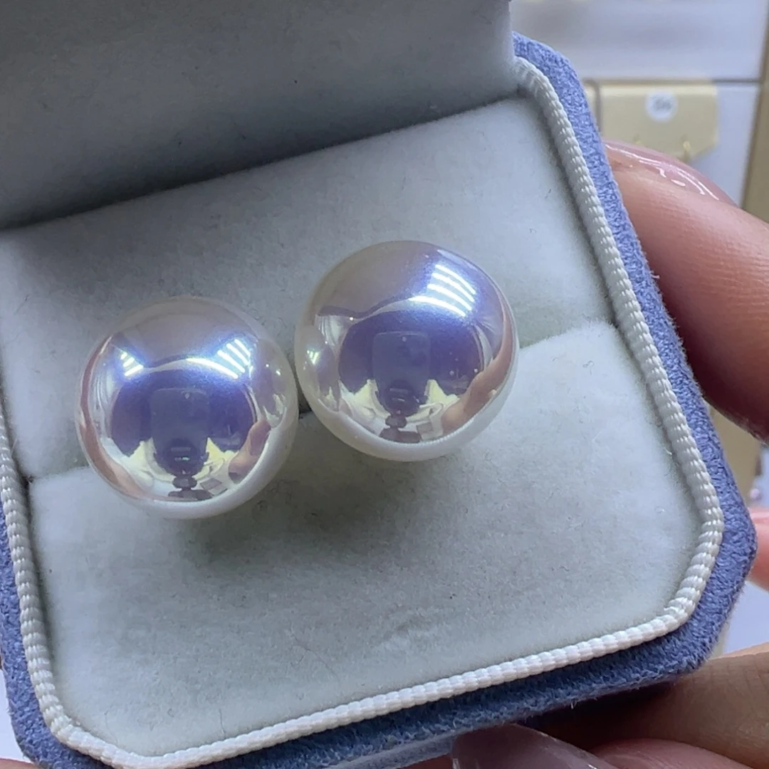 淡水珍珠耳饰银S925镶嵌