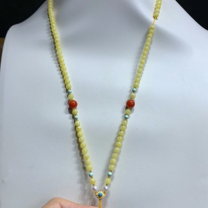 蜜蜡未镶嵌颈饰4.7mm