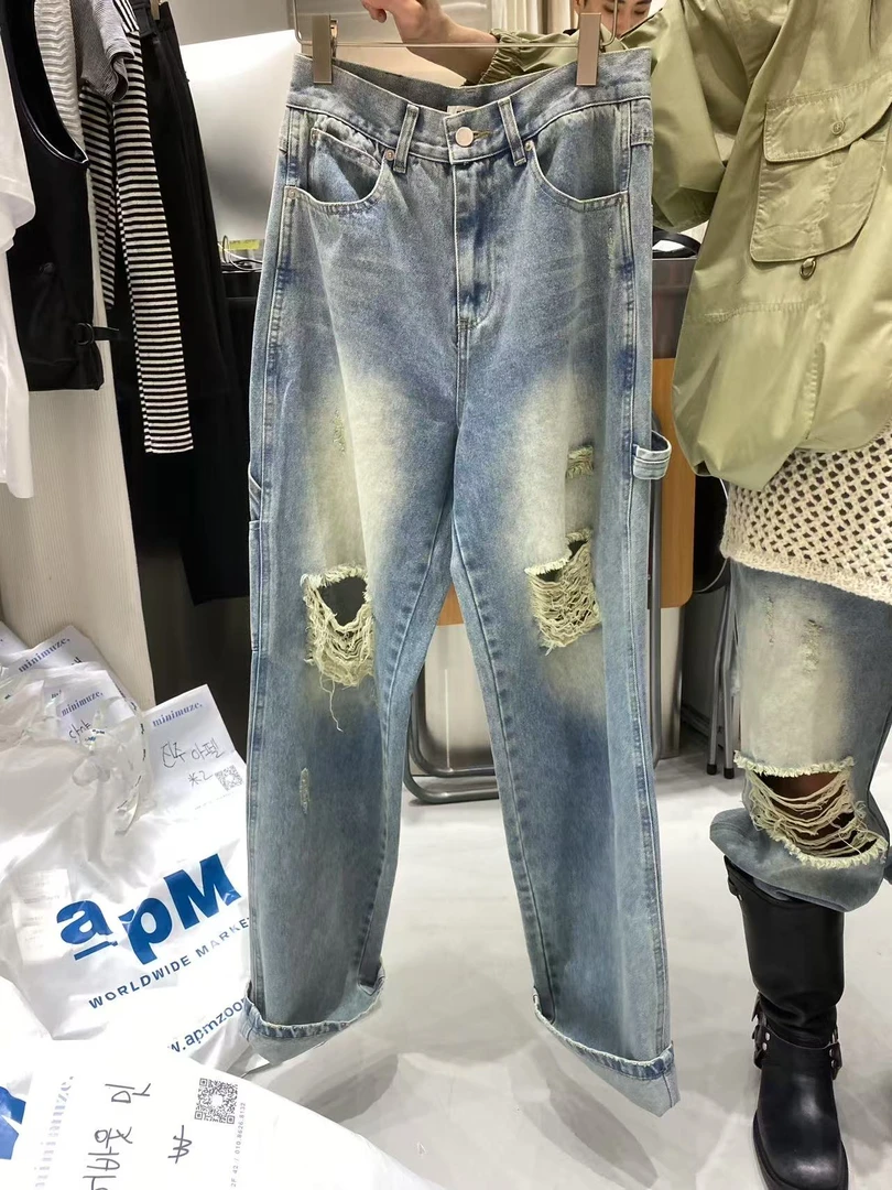 韩国东大门正品时尚牛仔裤021808（NO退NO换）