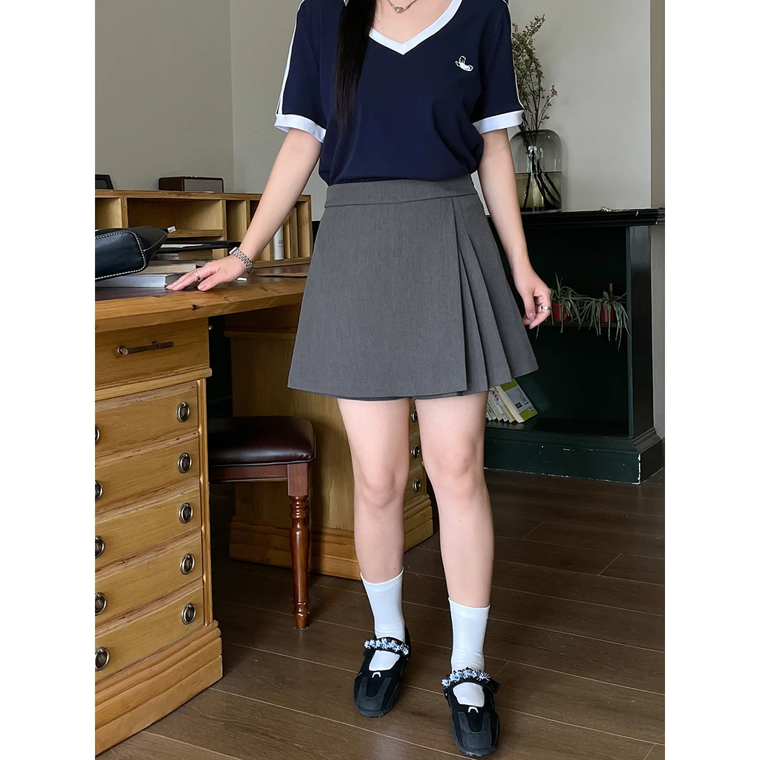 大码女装夏季新款2025独特超好看裙裤胖mm韩系显瘦高腰a字半身裙