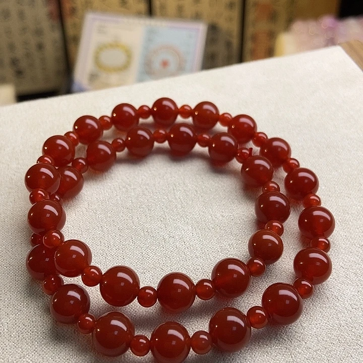 玛瑙/玉髓未镶嵌手链红玛瑙手链多样性发其一