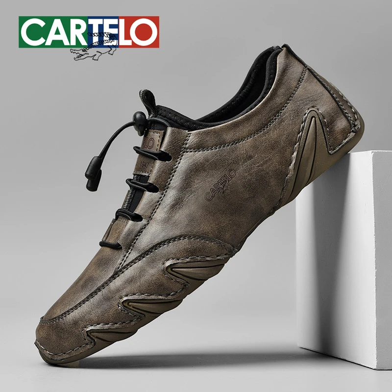 卡帝乐鳄鱼男鞋2025新款真皮休闲皮鞋男士百搭豆豆鞋软底懒人鞋子