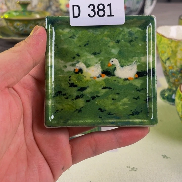 【闪购商品】摆件如**随桃园山房高温釉下彩