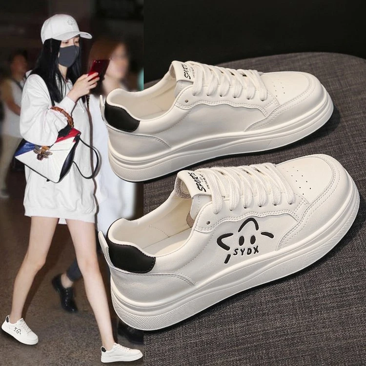 厚底拼色时尚休闲鞋秋季ins2025春秋平底透气春季夏季网红百搭