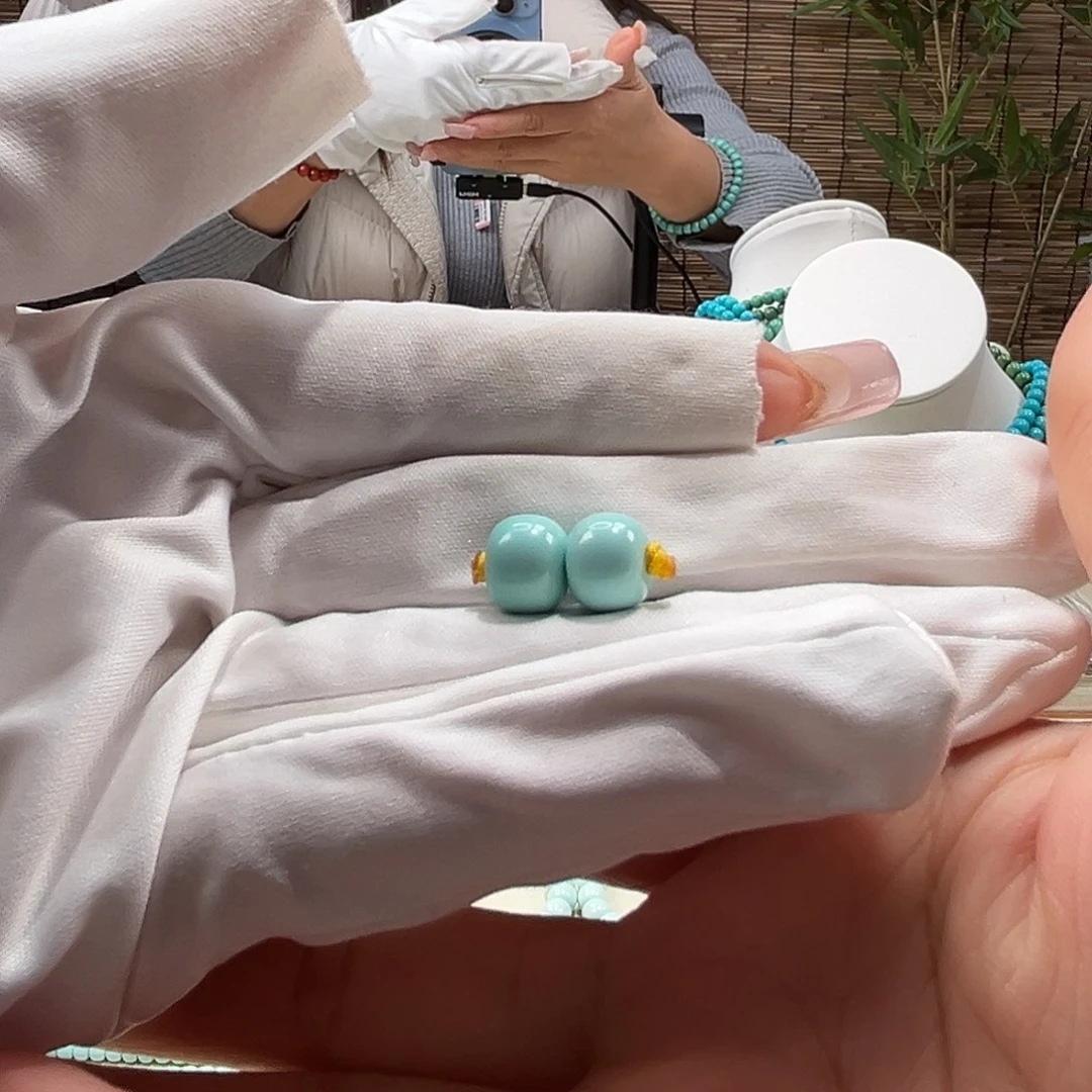 绿松石未镶嵌09老型隔珠当漏卡9+