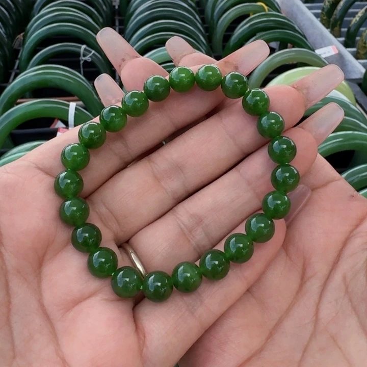 手链未镶嵌和田玉（碧玉）