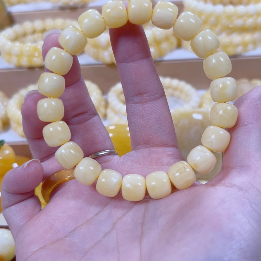 琥珀未镶嵌手链天然蜜蜡