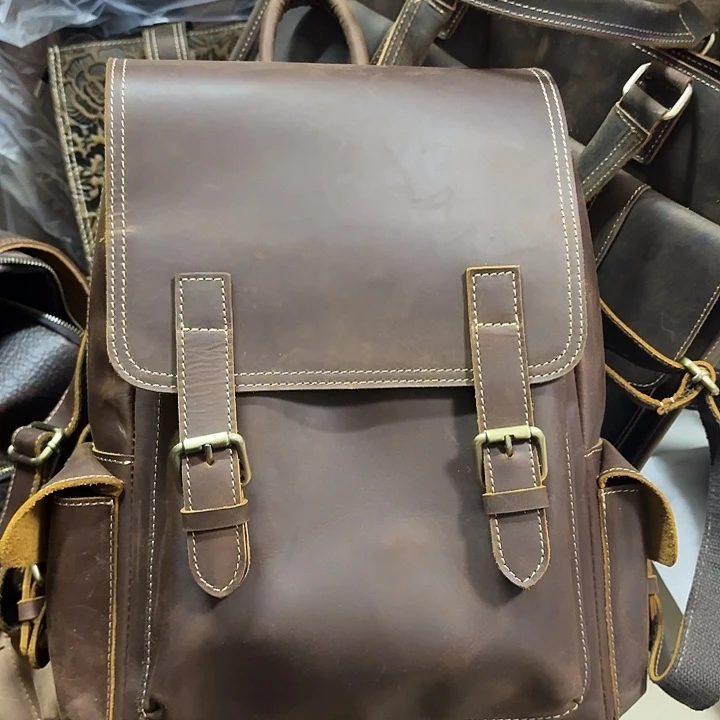 头层牛皮包包背包