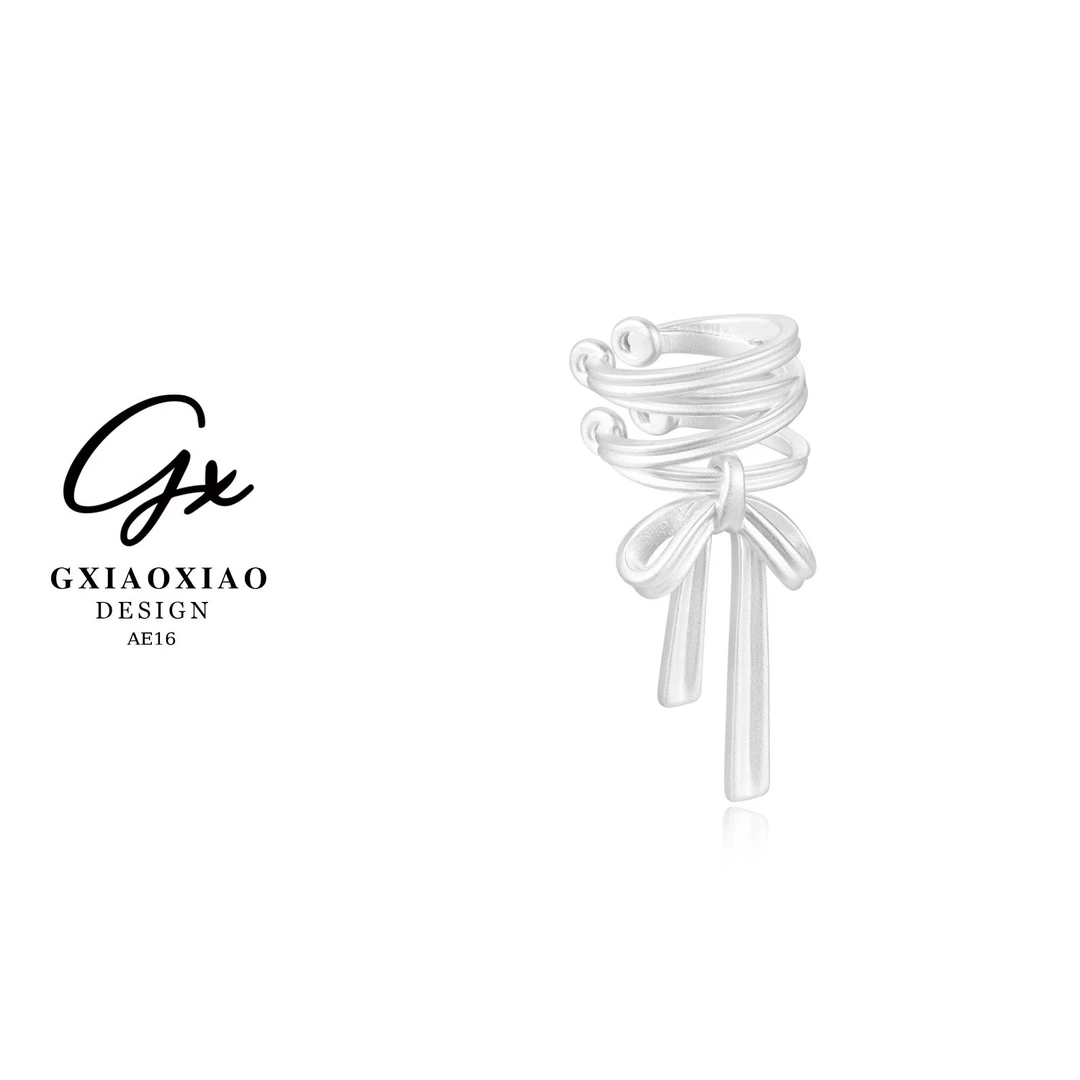 GX 镀K金【芭蕾舞鞋】法式芭蕾风蝴蝶结轻奢百搭耳骨夹 AE16