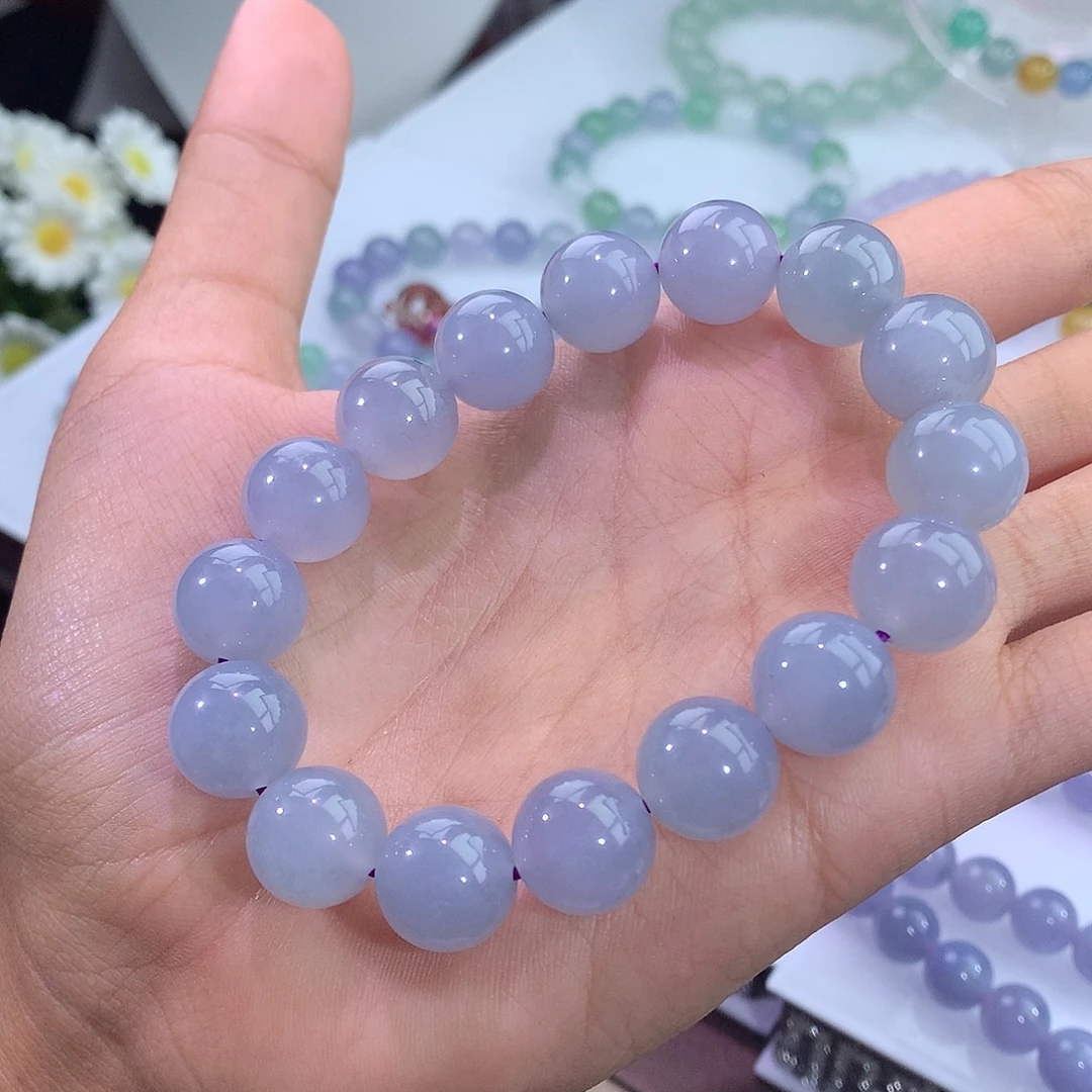 未镶嵌手链翡翠芋泥紫手串