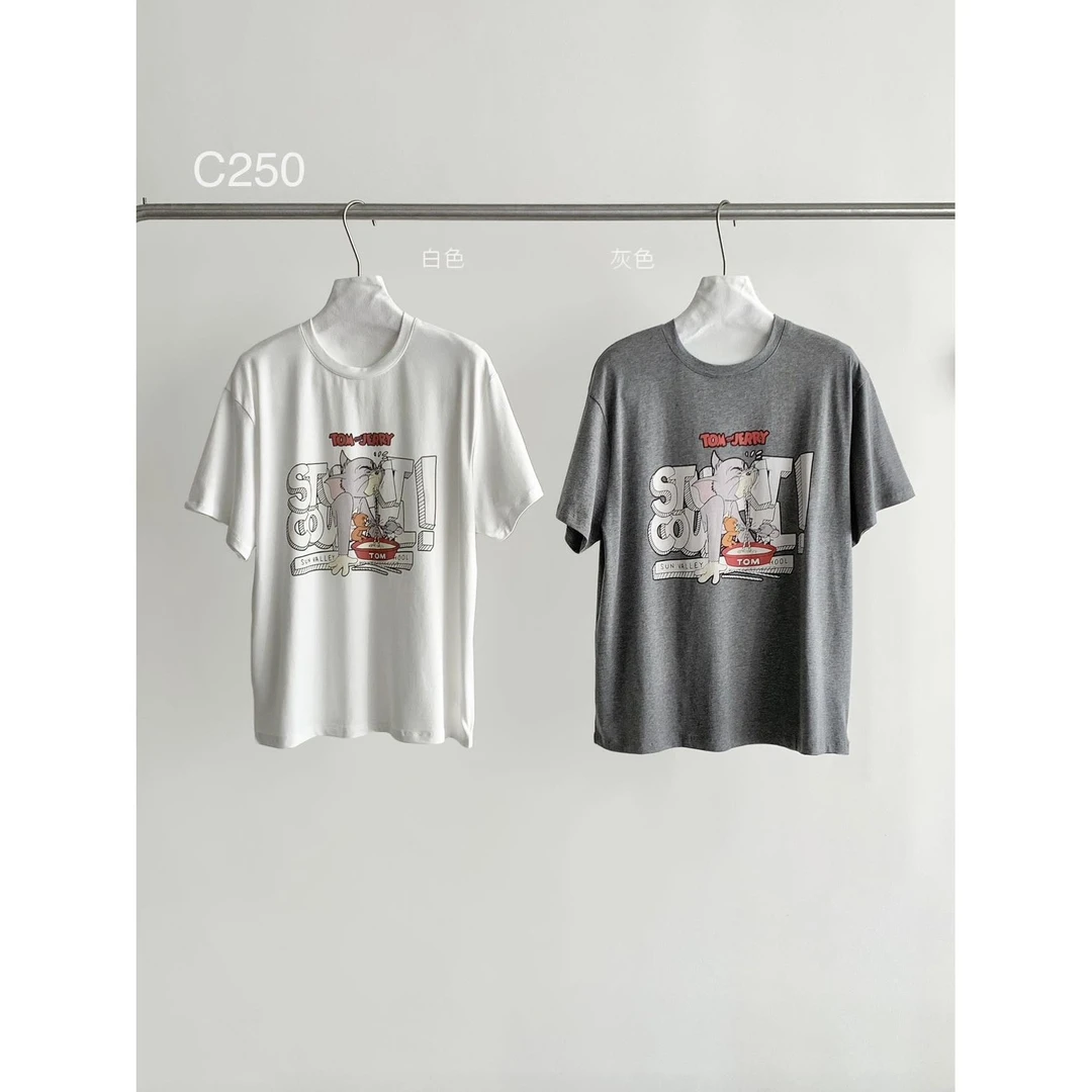 【福利】非町-休闲小猫老鼠印花T恤#250
