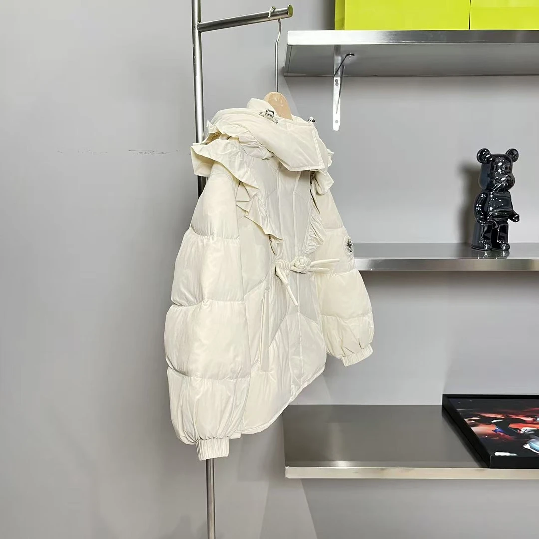 秋冬女童羽绒服米色 9705高奢亲子