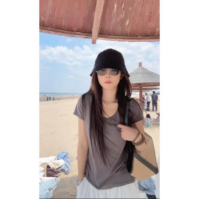 *尹千金*【在呼吸】莱赛尔+亚麻 “舒适品质于一身”必囤T恤S256175