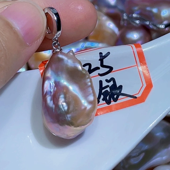 淡水珍珠银S925镶嵌颈饰