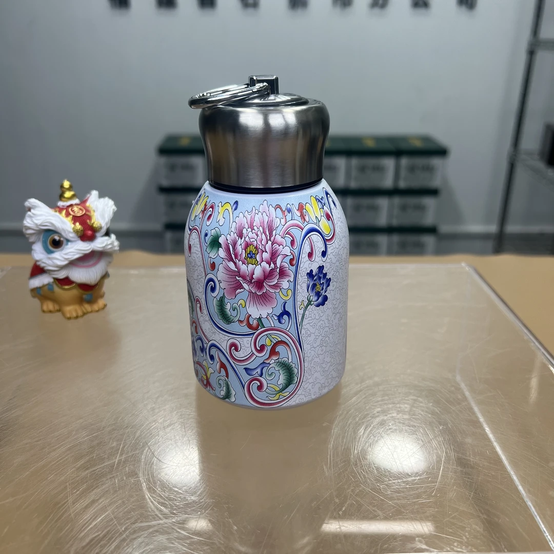 牡丹花保温杯@1372