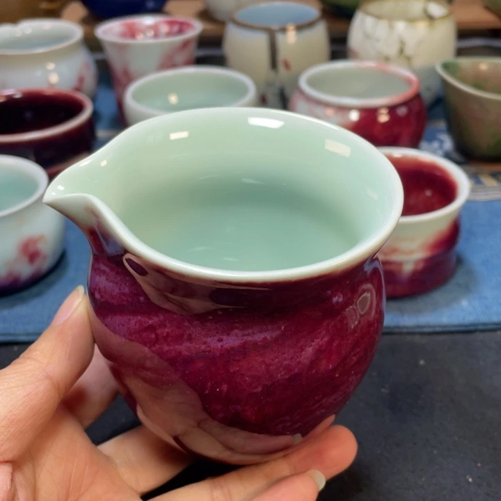 摆件钧瓷玉石釉公道杯